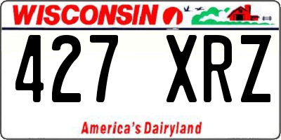 WI license plate 427XRZ
