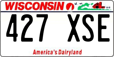 WI license plate 427XSE