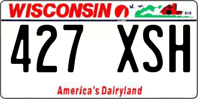 WI license plate 427XSH