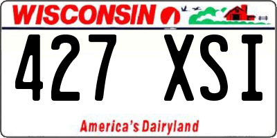 WI license plate 427XSI