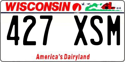 WI license plate 427XSM
