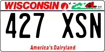 WI license plate 427XSN