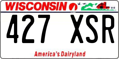WI license plate 427XSR