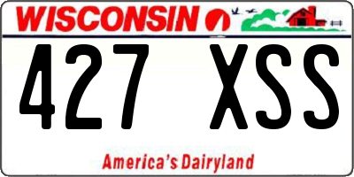 WI license plate 427XSS