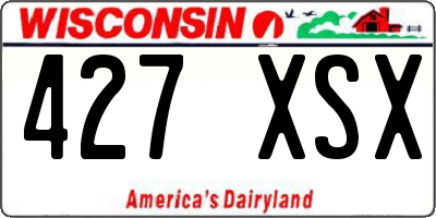 WI license plate 427XSX