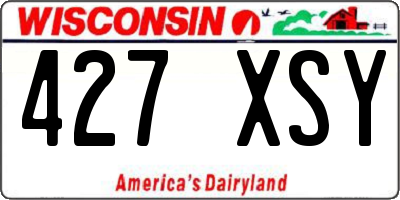 WI license plate 427XSY