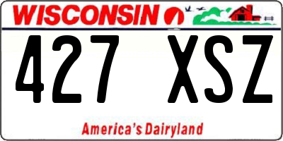 WI license plate 427XSZ
