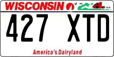WI license plate 427XTD