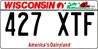WI license plate 427XTF
