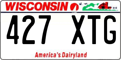 WI license plate 427XTG