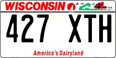 WI license plate 427XTH