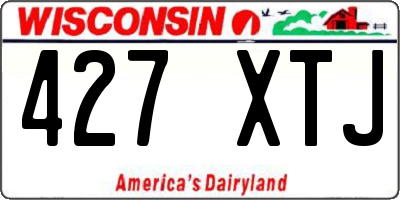 WI license plate 427XTJ