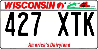 WI license plate 427XTK