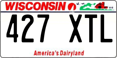 WI license plate 427XTL