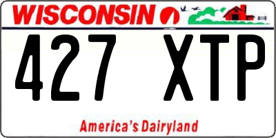 WI license plate 427XTP