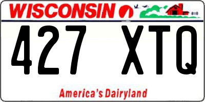 WI license plate 427XTQ