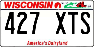 WI license plate 427XTS