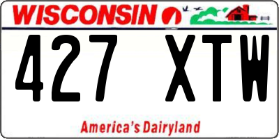 WI license plate 427XTW