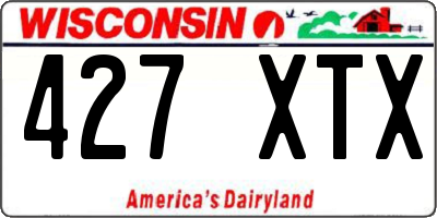 WI license plate 427XTX