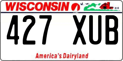 WI license plate 427XUB