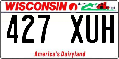 WI license plate 427XUH