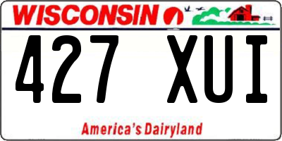 WI license plate 427XUI