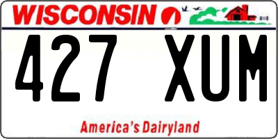 WI license plate 427XUM