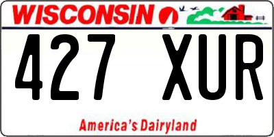 WI license plate 427XUR