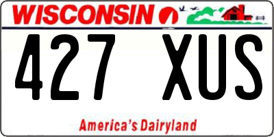WI license plate 427XUS