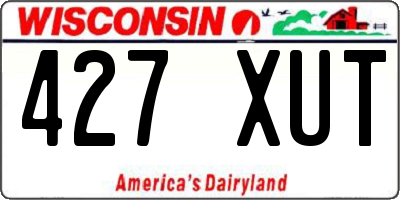 WI license plate 427XUT