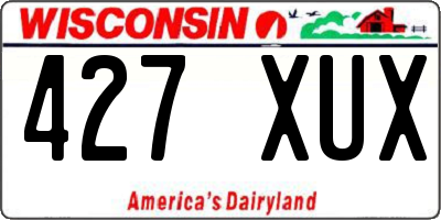 WI license plate 427XUX