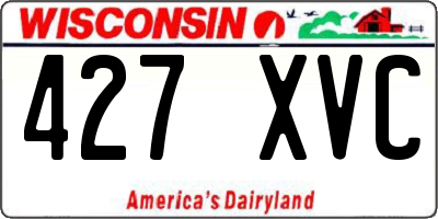 WI license plate 427XVC