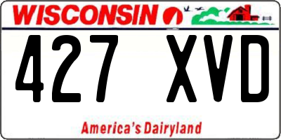WI license plate 427XVD