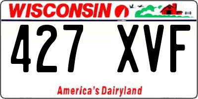 WI license plate 427XVF