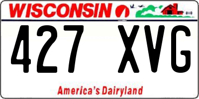 WI license plate 427XVG
