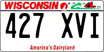 WI license plate 427XVI