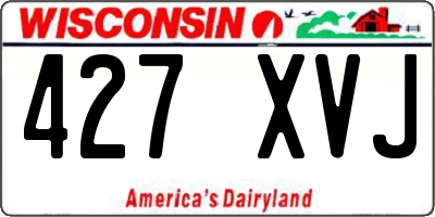 WI license plate 427XVJ