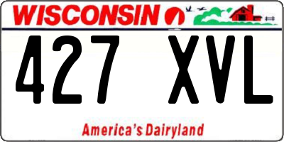 WI license plate 427XVL