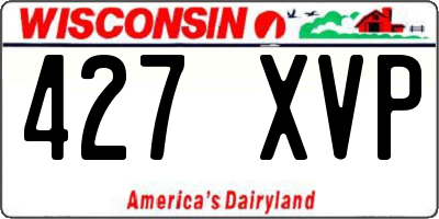 WI license plate 427XVP