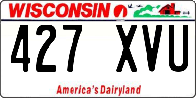 WI license plate 427XVU