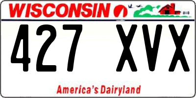 WI license plate 427XVX