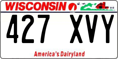 WI license plate 427XVY