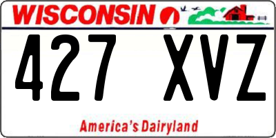 WI license plate 427XVZ