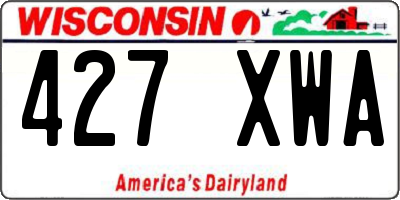 WI license plate 427XWA