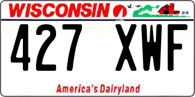 WI license plate 427XWF