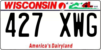 WI license plate 427XWG