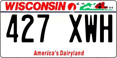 WI license plate 427XWH