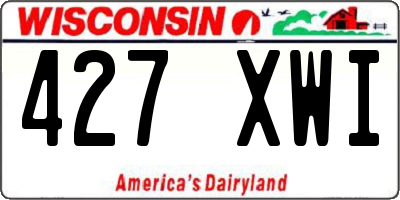 WI license plate 427XWI