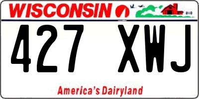 WI license plate 427XWJ