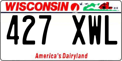 WI license plate 427XWL